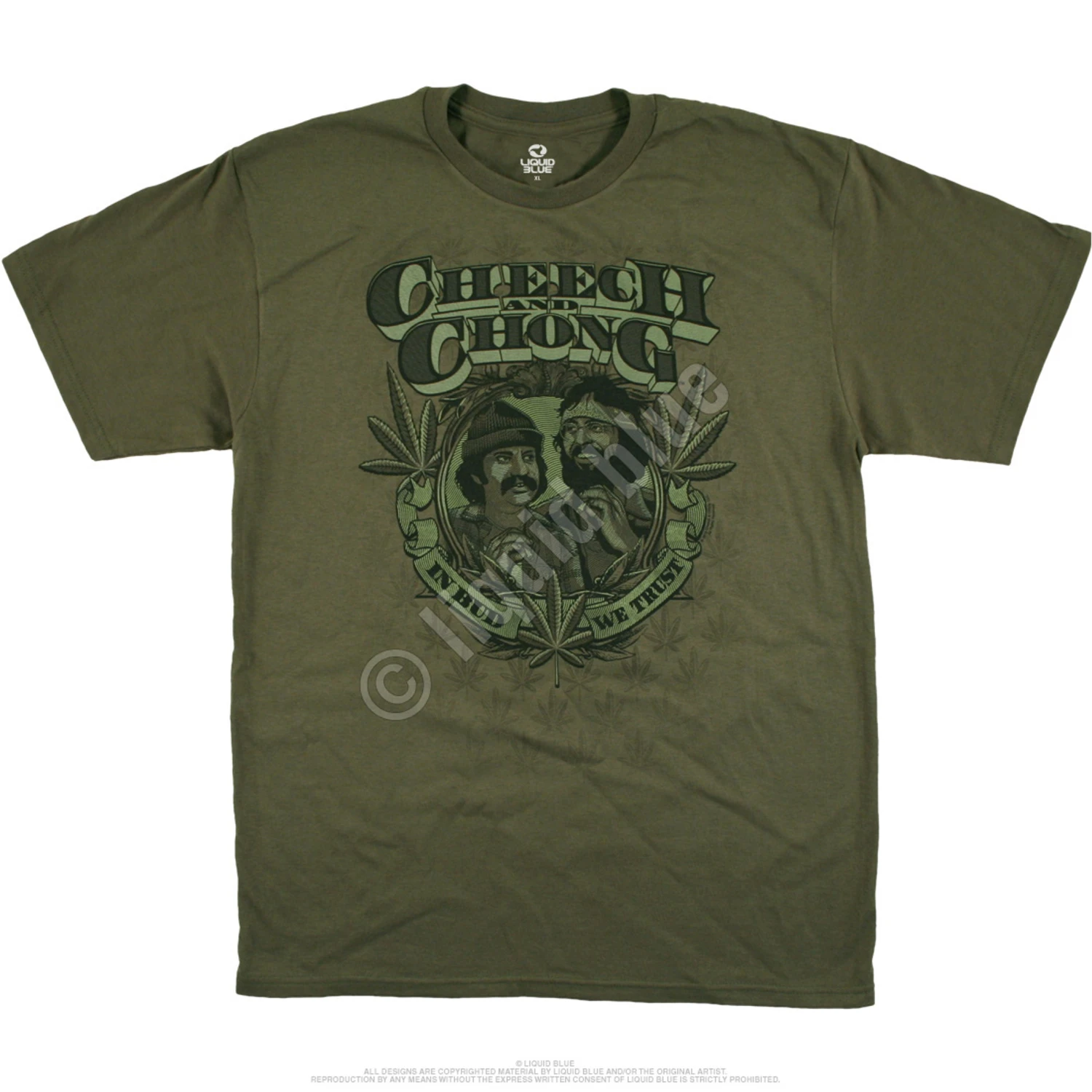 In Bud We Trust Green T-Shirt 2 In Bud We Trust Green T-Shirt - Image 2