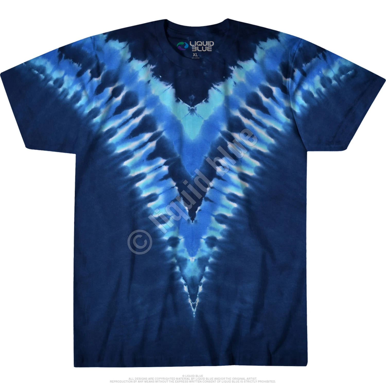 Cool Blue V Unprinted Tie-Dye T-Shirt 3 Cool Blue V Unprinted Tie-Dye T-Shirt - Image 3