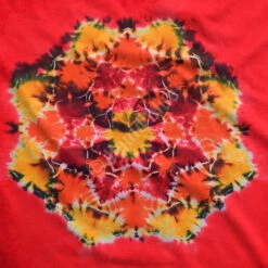 Red Mandala Unprinted Tie-Dye T-Shirt -Pink Floyd shop 11103f artwork 91599.1655140297