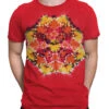 Red Mandala Unprinted Tie-Dye T-Shirt