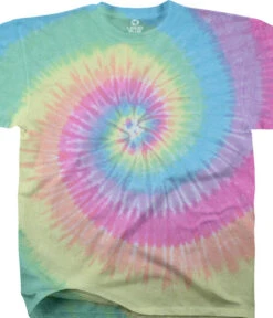 Pastel Spiral Unprinted Tie-Dye T-Shirt