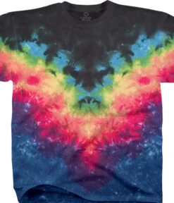 Symmetrical Rainbow Unprinted Tie-Dye T-Shirt