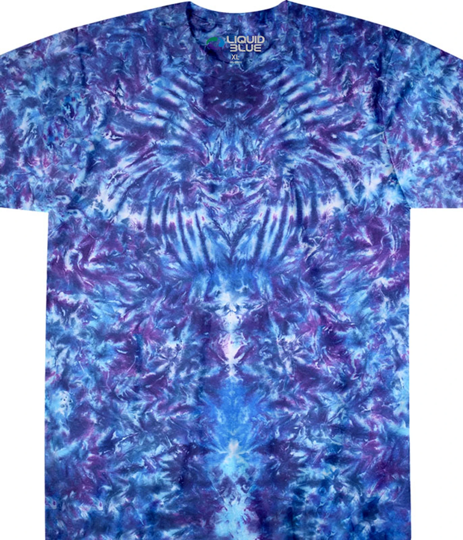 Crazy Blue Krinkle Unprinted Tie-Dye T-Shirt 1 Crazy Blue Krinkle Unprinted Tie-Dye T-Shirt