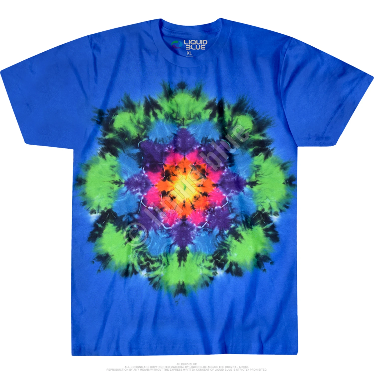 Rainbow Mandala Unprinted Tie-Dye T-Shirt 3 Rainbow Mandala Unprinted Tie-Dye T-Shirt - Image 3