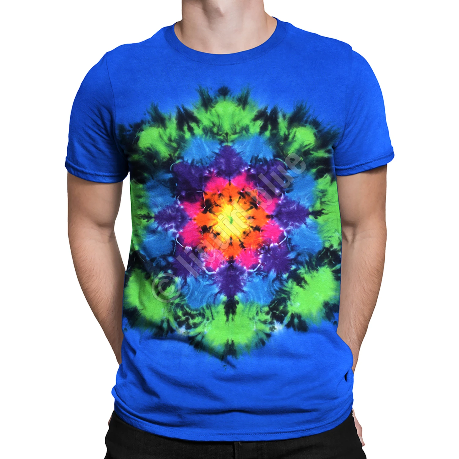 Rainbow Mandala Unprinted Tie-Dye T-Shirt 2 Rainbow Mandala Unprinted Tie-Dye T-Shirt - Image 2