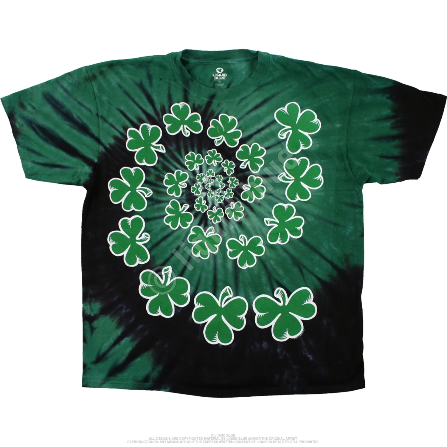 Shamrock Spiral Tie-Dye T-Shirt 3 Shamrock Spiral Tie-Dye T-Shirt - Image 3