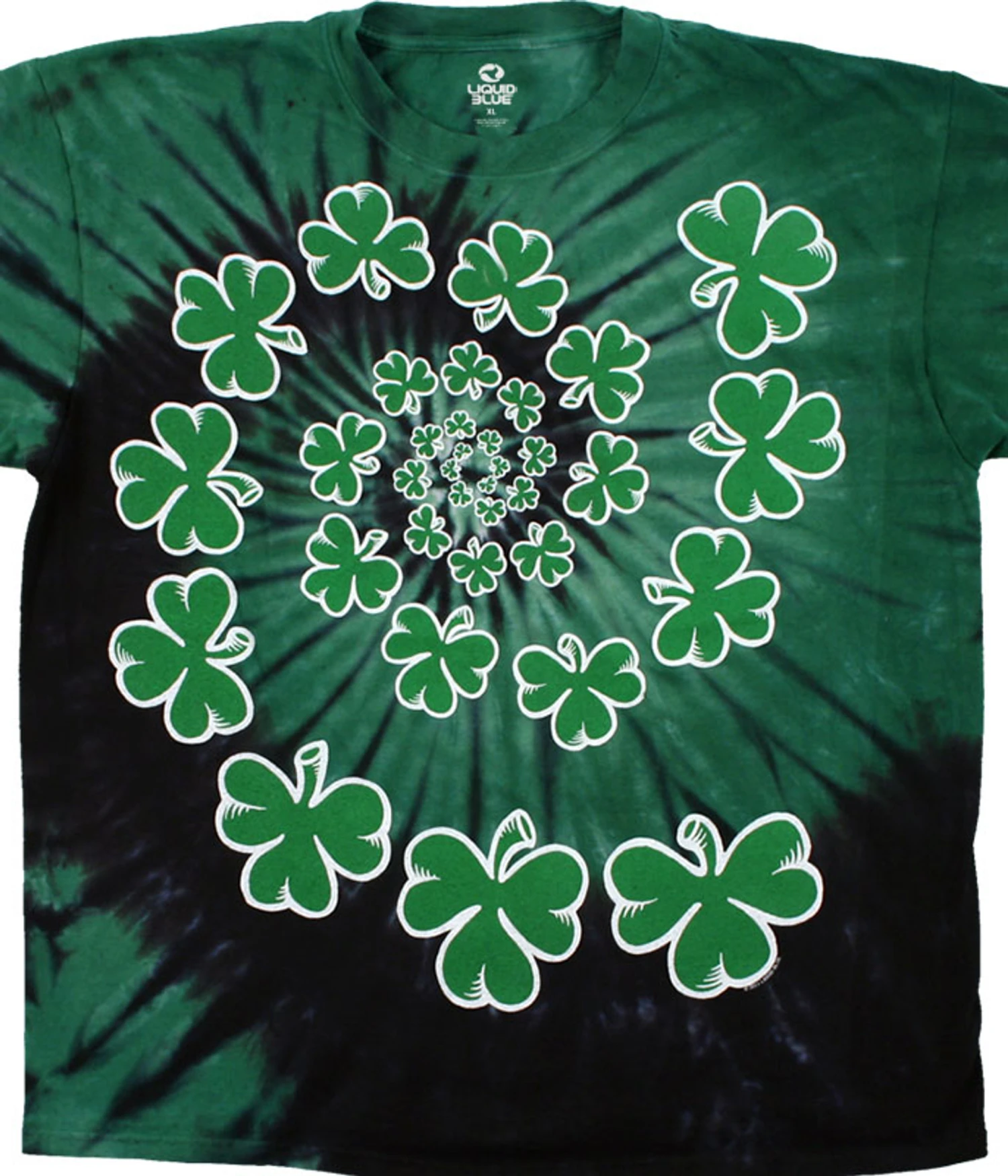 Shamrock Spiral Tie-Dye T-Shirt 1 Shamrock Spiral Tie-Dye T-Shirt