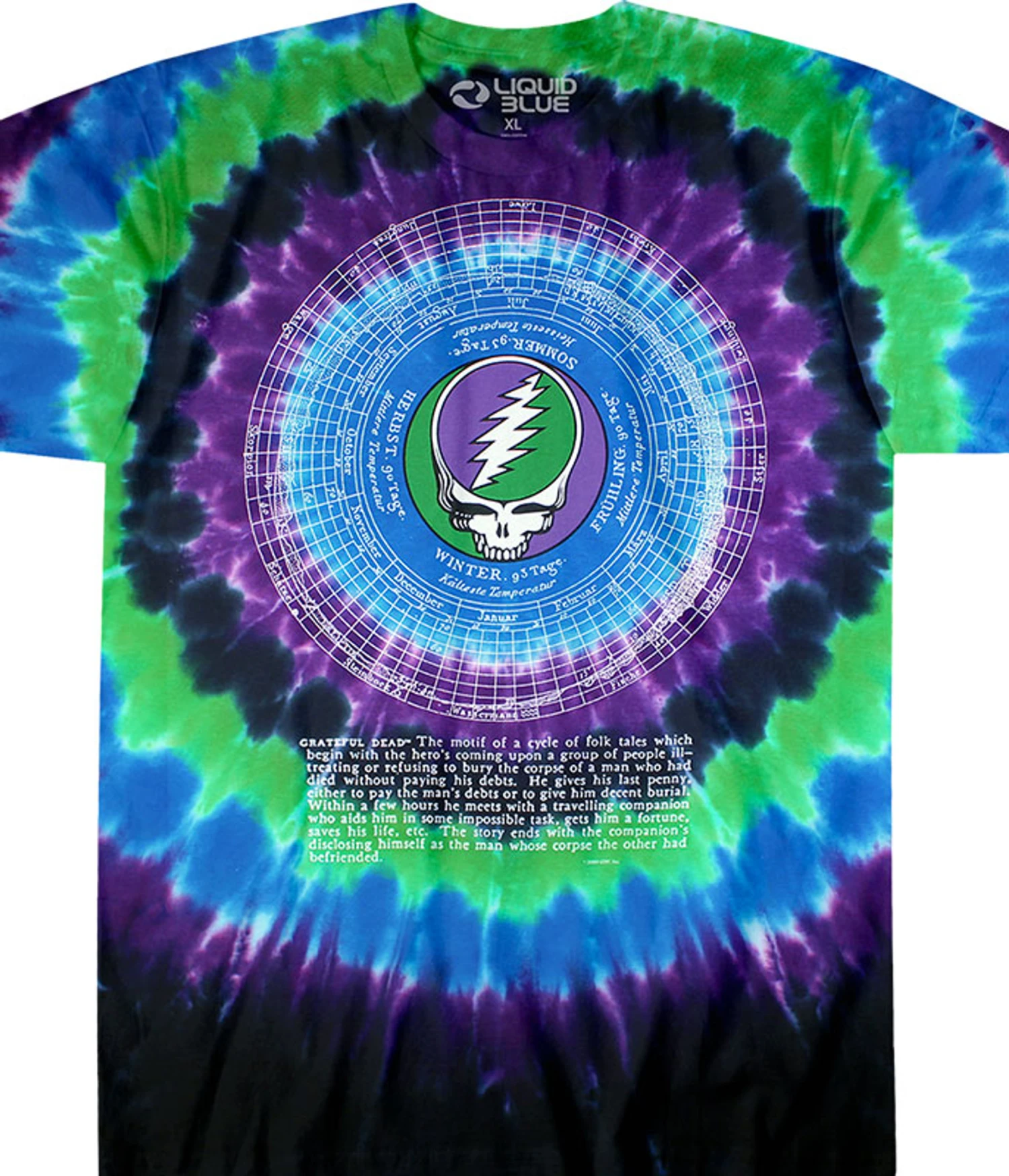 Calendar Tie-Dye T-Shirt 1 Calendar Tie-Dye T-Shirt