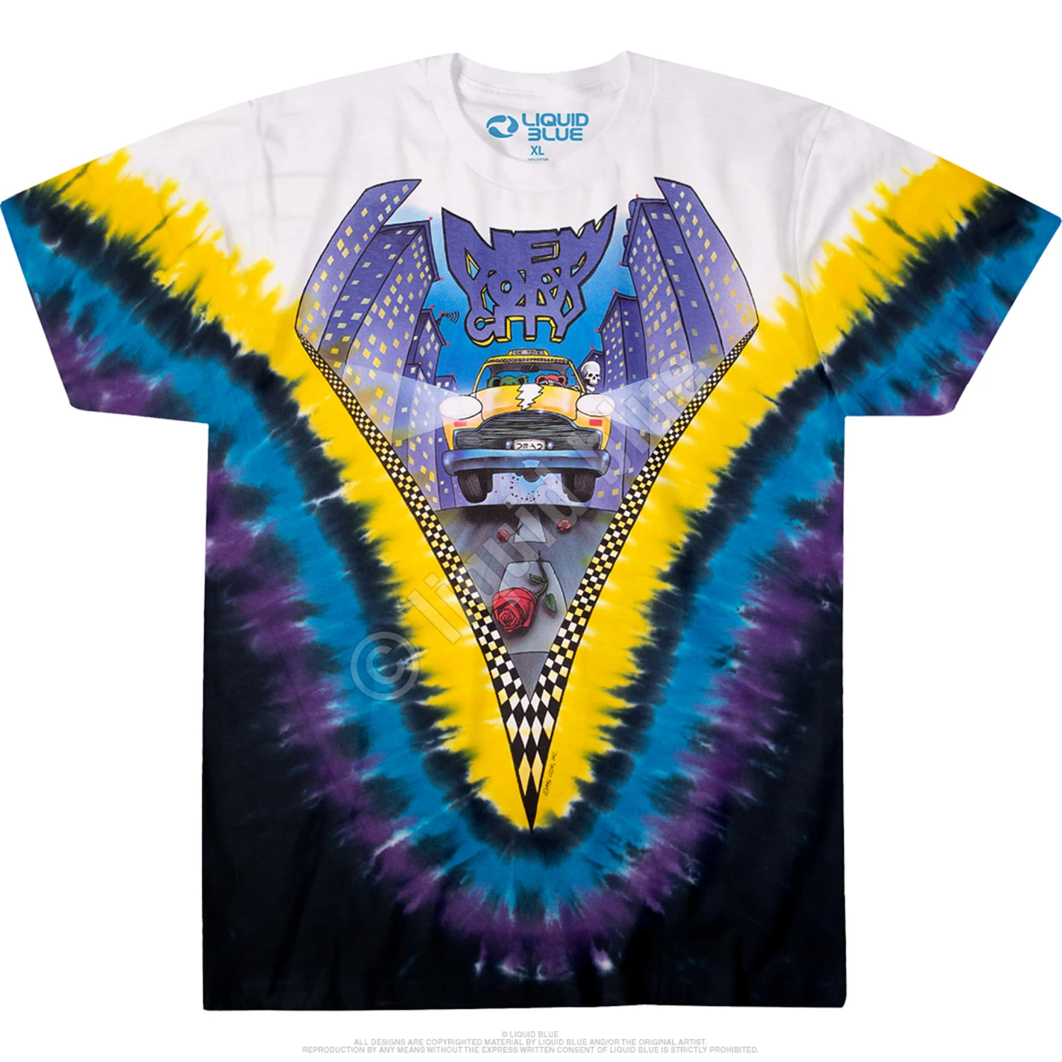 GD Taxi Tie-Dye T-Shirt 2 GD Taxi Tie-Dye T-Shirt - Image 2