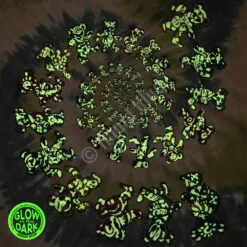 Alien Spiral Bears Tie-Dye T-Shirt -Pink Floyd shop 11395f artwork glow 48211.1628098453