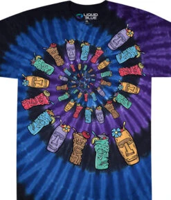 Tiki Spiral Tie-Dye T-Shirt