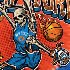 New York Dunker Basketball Skeleton Tie-Dye T-Shirt -Pink Floyd shop 11430f artwork1 60681.1682446219