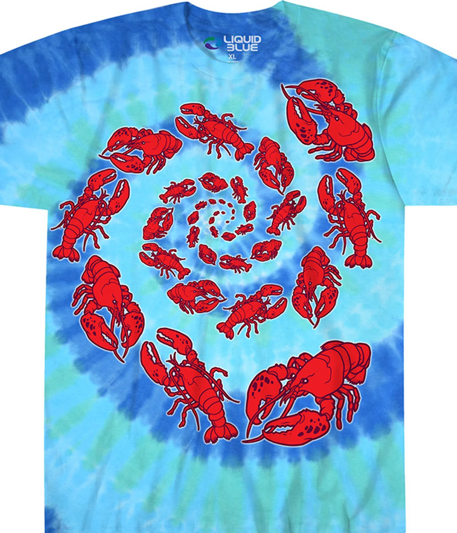 Lobster Spiral Tie-Dye T-Shirt 1 Lobster Spiral Tie-Dye T-Shirt