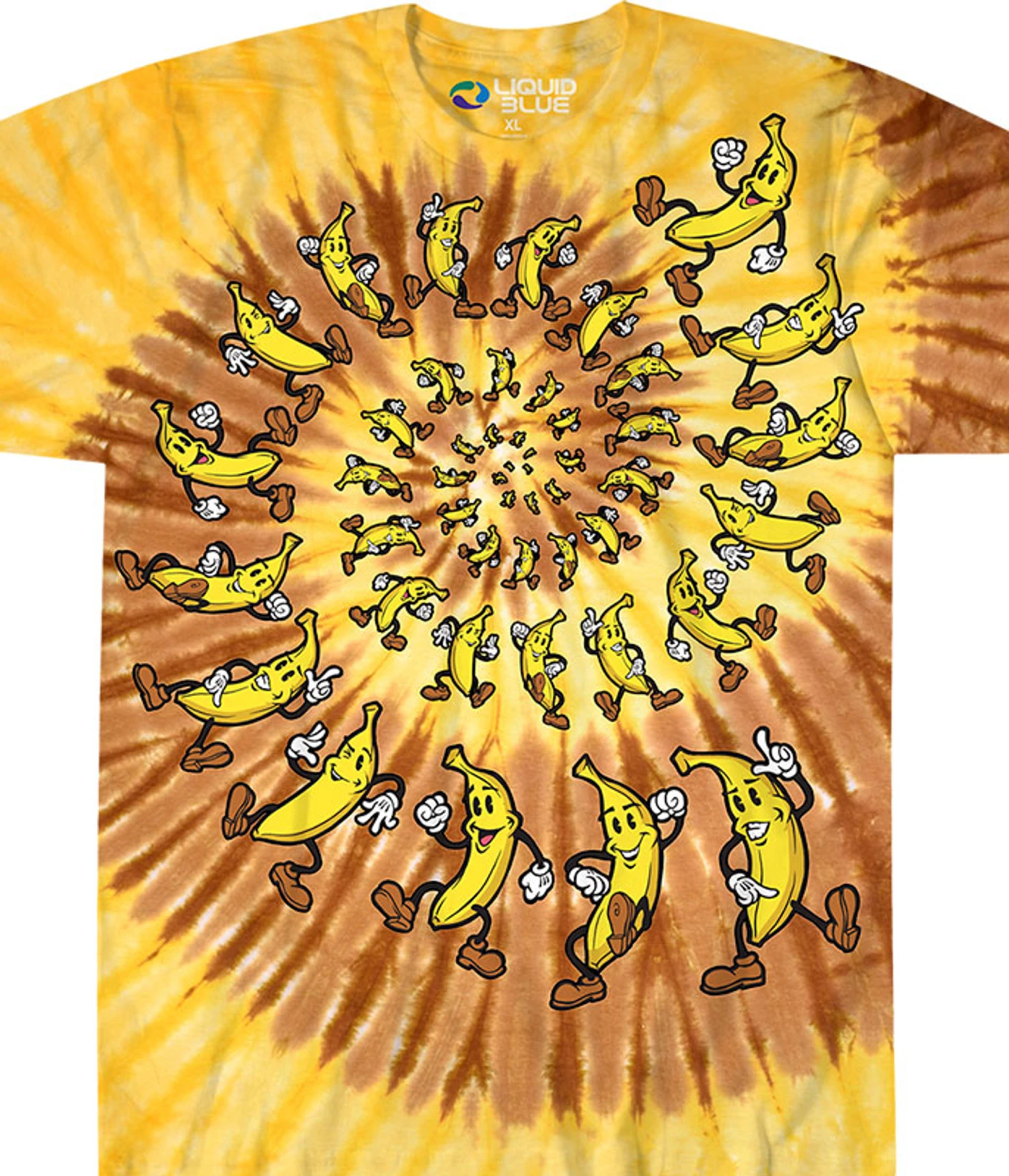 Banana Spiral Tie-Dye T-Shirt 1 Banana Spiral Tie-Dye T-Shirt