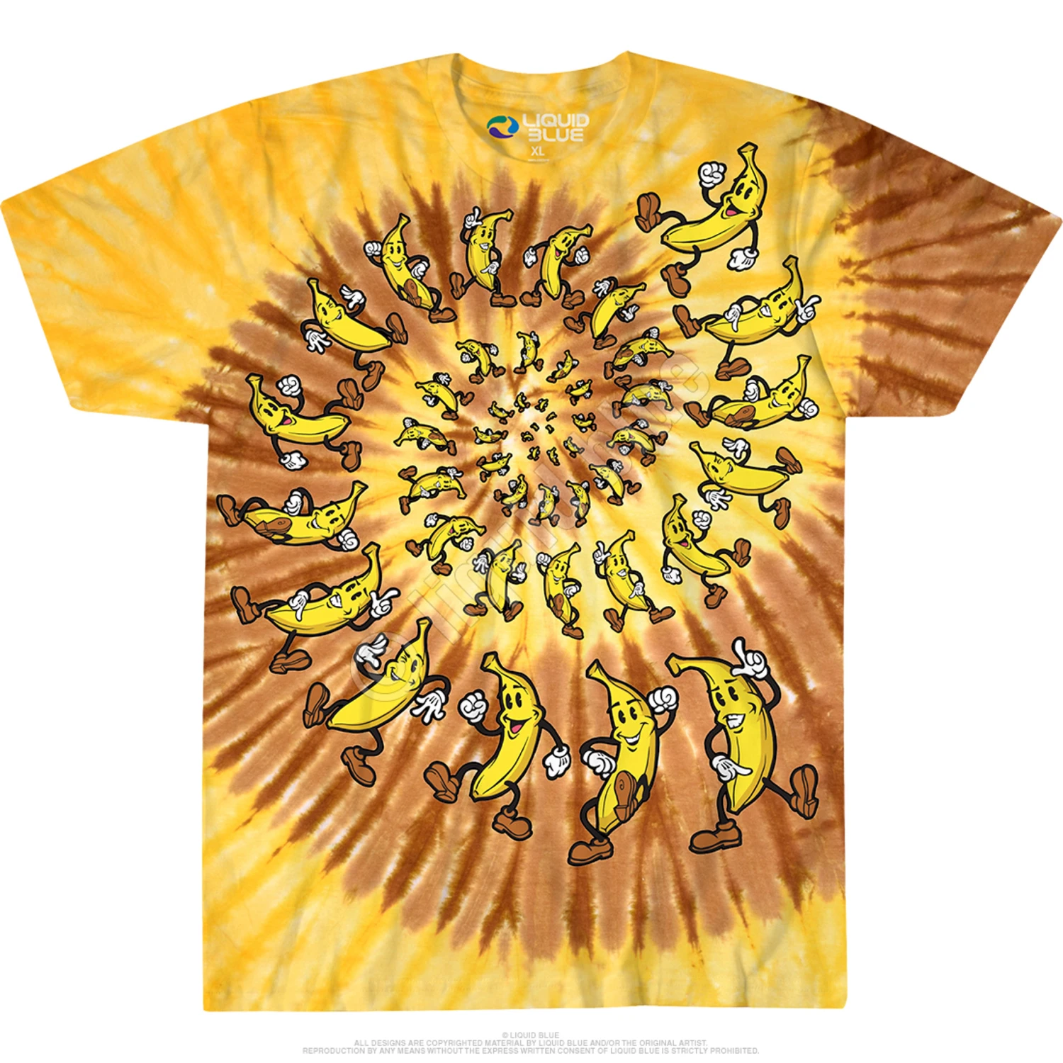 Banana Spiral Tie-Dye T-Shirt 2 Banana Spiral Tie-Dye T-Shirt - Image 2