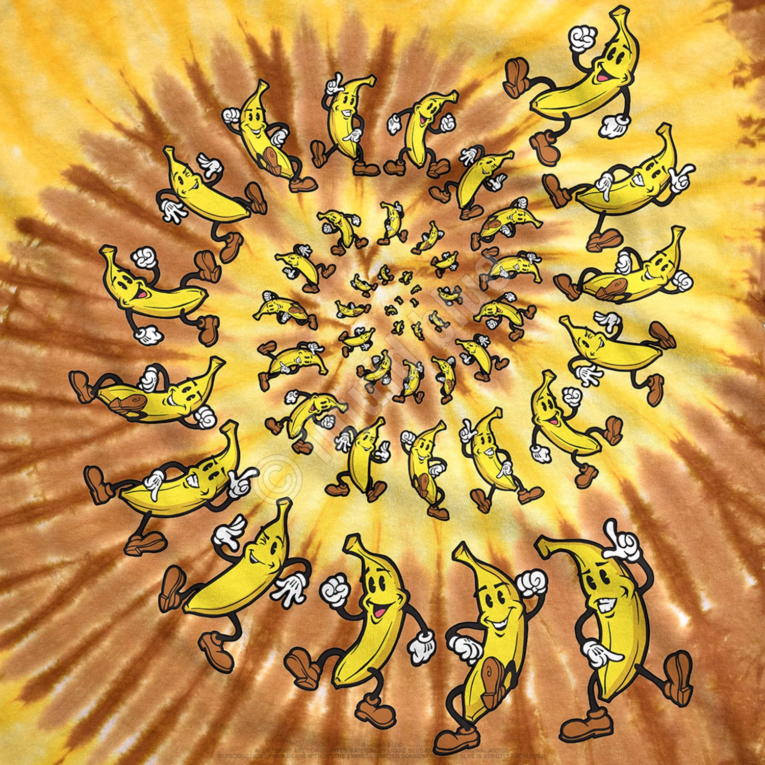 Banana Spiral Tie-Dye T-Shirt 3 Banana Spiral Tie-Dye T-Shirt - Image 3