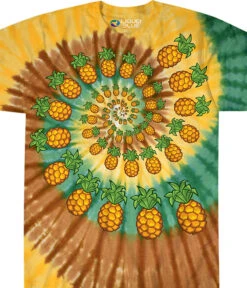 Pineapple Spiral Tie-Dye T-Shirt