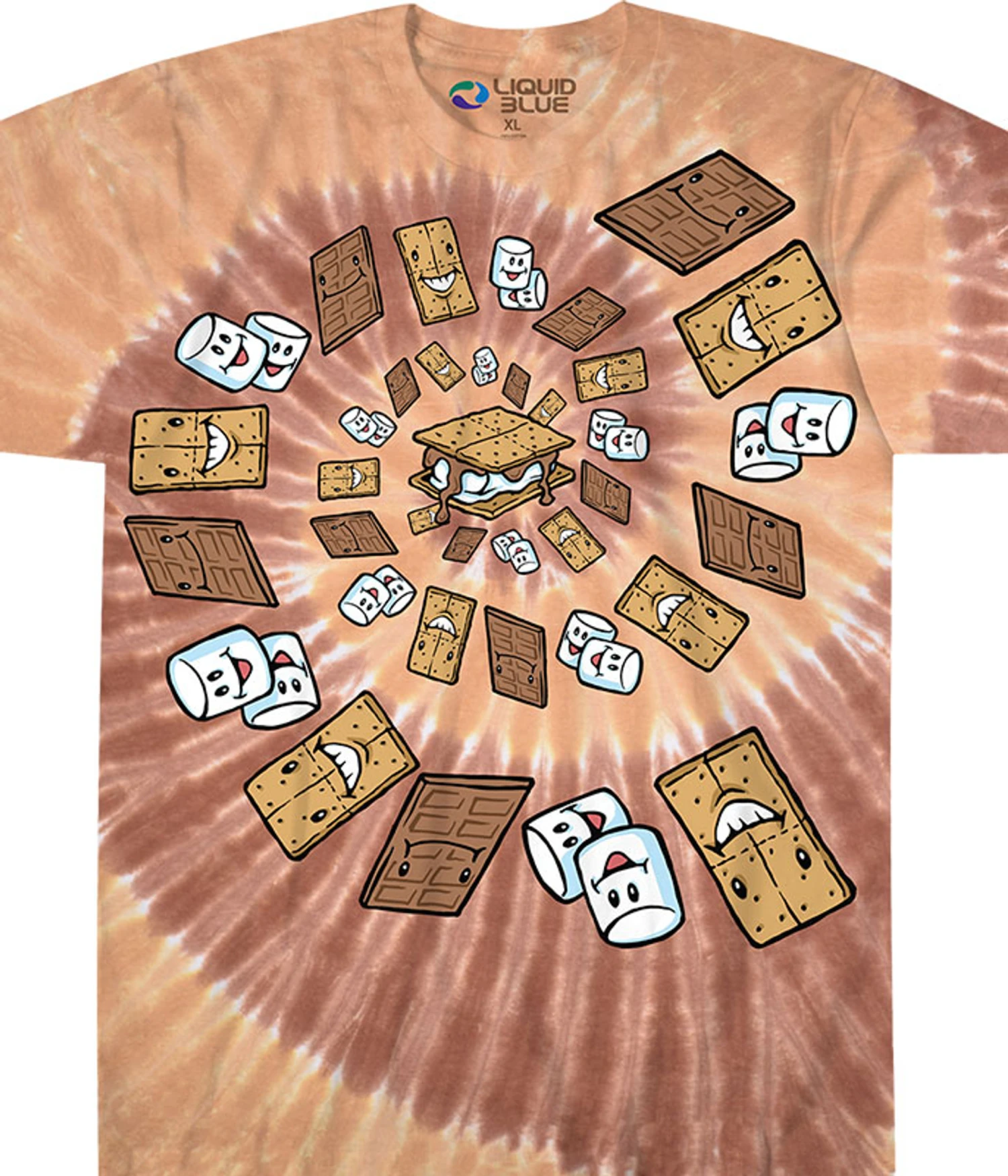Smores Spiral Tie-Dye T-Shirt 1 Smores Spiral Tie-Dye T-Shirt