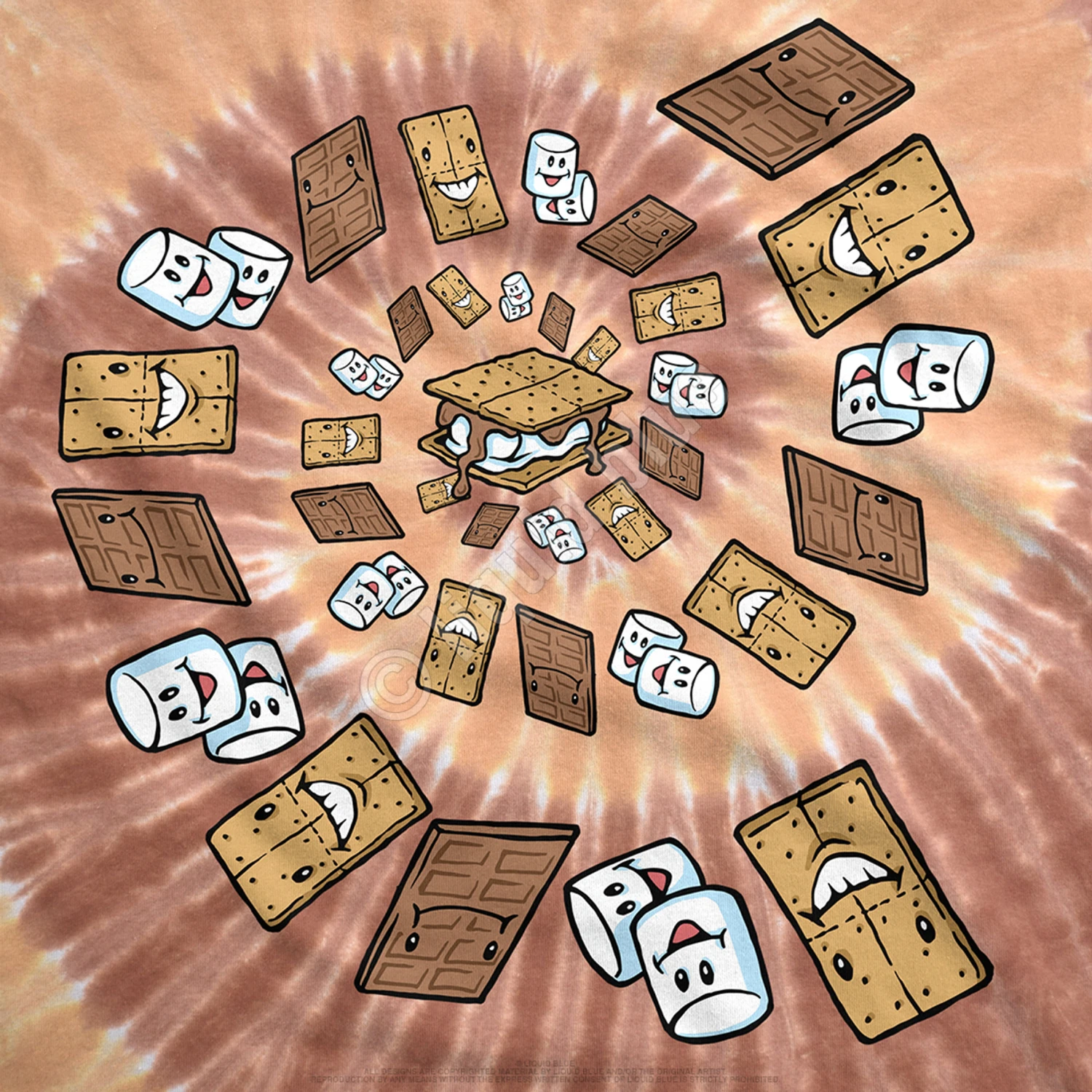 Smores Spiral Tie-Dye T-Shirt 3 Smores Spiral Tie-Dye T-Shirt - Image 3