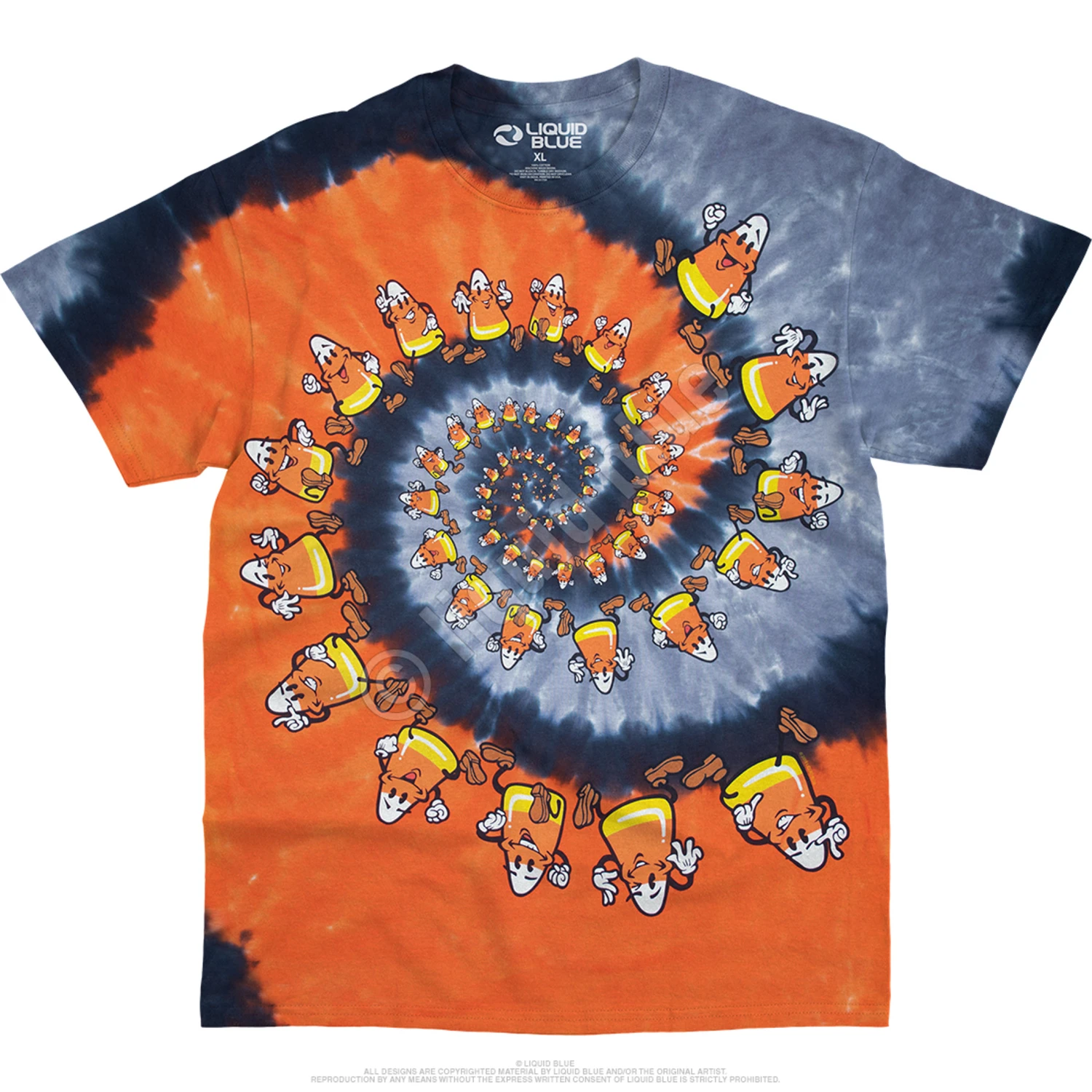 Candy Corn Spiral Tie-Dye T-Shirt 2 Candy Corn Spiral Tie-Dye T-Shirt - Image 2