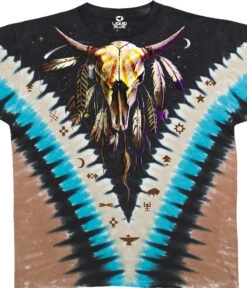 Bison Skull Tie-Dye T-Shirt