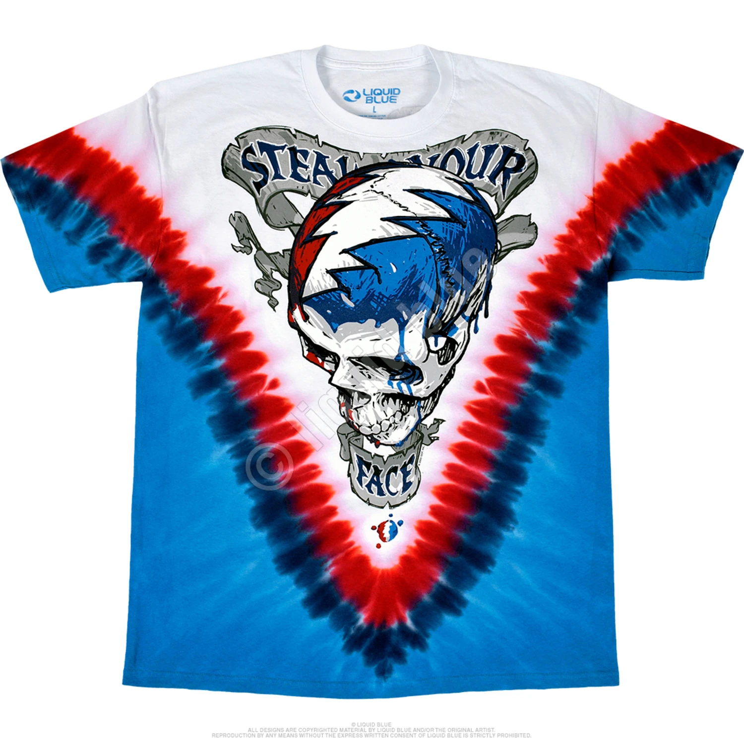Steal Your Face Vdye Tie-Dye T-Shirt 2 Steal Your Face Vdye Tie-Dye T-Shirt - Image 2