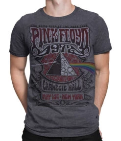 Pink Floyd Carnegie Hall Dark Heather Poly-Cotton T-Shirt