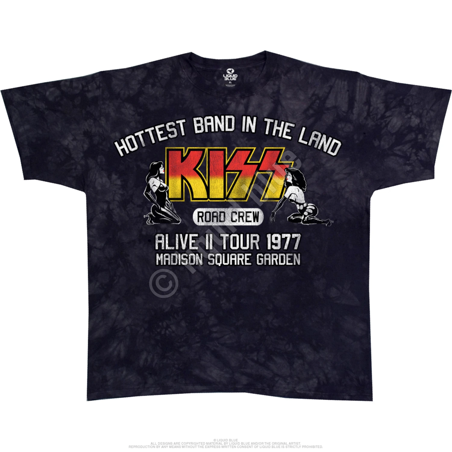 KISS Road Crew 77 Tie-Dye T-Shirt 2 KISS Road Crew 77 Tie-Dye T-Shirt - Image 2