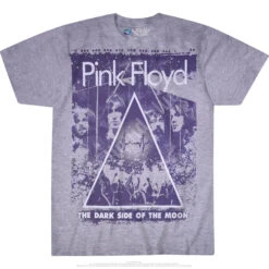Pink Floyd Live Heather Grey Poly-Cotton T-Shirt -Pink Floyd shop 11640f 77507.1488831364