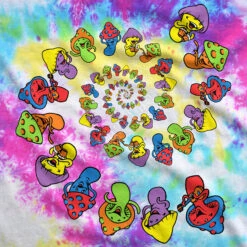 Spiral Shrooms Tie-Dye T-Shirt -Pink Floyd shop 11702f artwork 68311.1477936246