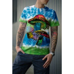 Psychedelic Shrooms Tie-Dye T-Shirt -Pink Floyd shop 11753f lifestyle 07367.1532375087