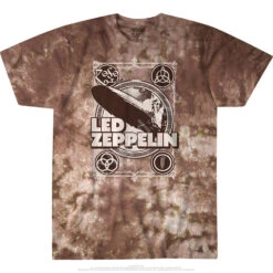 Zeppelin Poster Tie-Dye T-Shirt -Pink Floyd shop 11816f 54735.1642187743