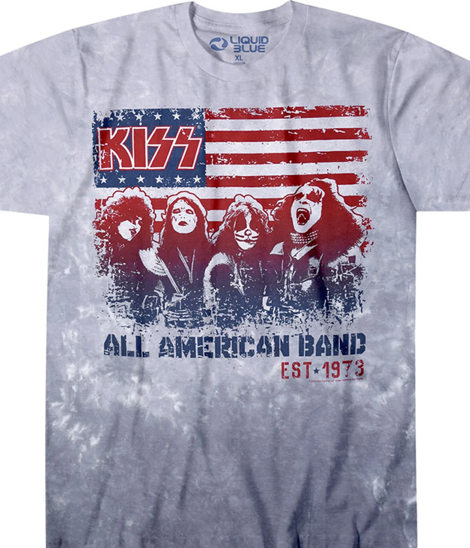 KISS All American Band Tie-Dye T-Shirt 1 KISS All American Band Tie-Dye T-Shirt