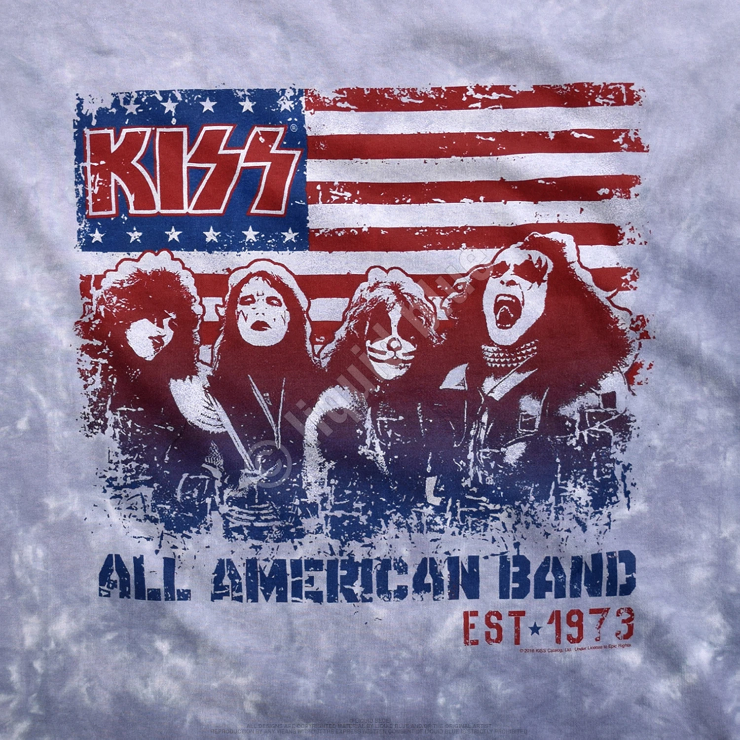 KISS All American Band Tie-Dye T-Shirt 3 KISS All American Band Tie-Dye T-Shirt - Image 3