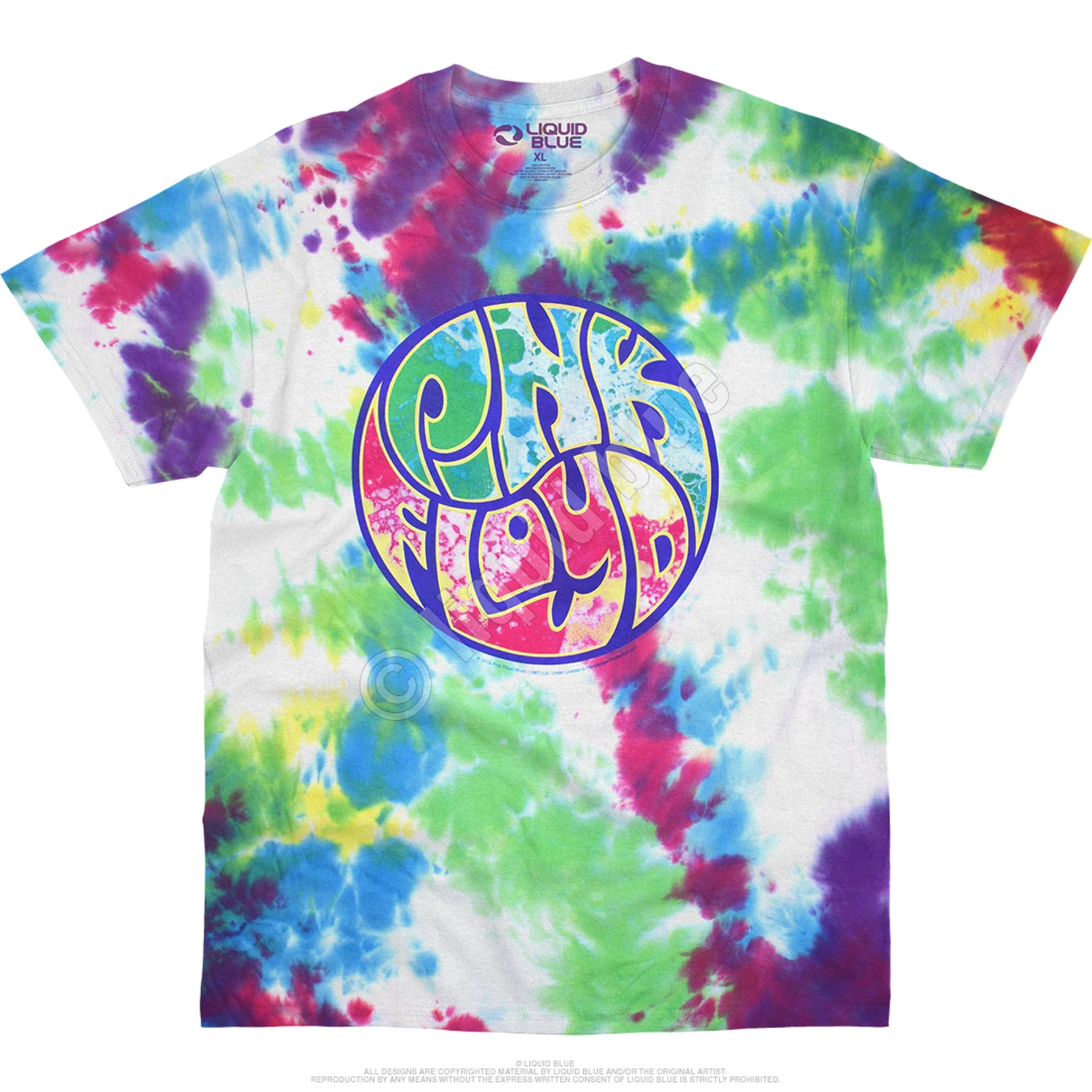 Pink Floyd Liquid Light Show Tie-Dye T-Shirt 2 Pink Floyd Liquid Light Show Tie-Dye T-Shirt - Image 2