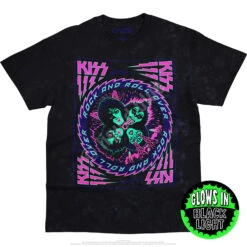 KISS Blacklight Tie-Dye T-Shirt -Pink Floyd shop 11903f blacklight 13329.1562622245