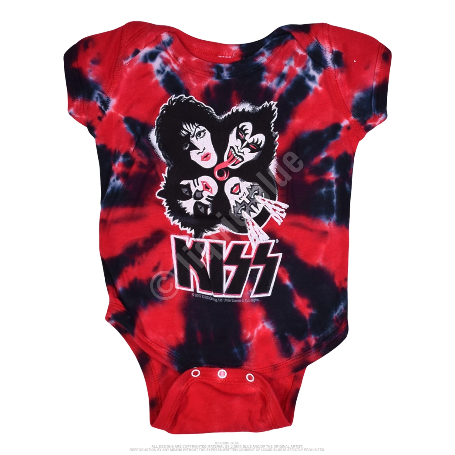 KISS Burst Tie-Dye Onesie 2 KISS Burst Tie-Dye Onesie - Image 2