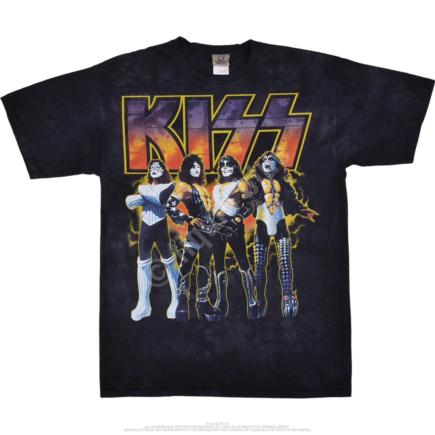 KISS Love Gun Tie-Dye T-Shirt 2 KISS Love Gun Tie-Dye T-Shirt - Image 2