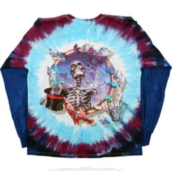 Queen Of Spades Tie-Dye Long Sleeve T-Shirt -Pink Floyd shop 12580b 83472.1389218381