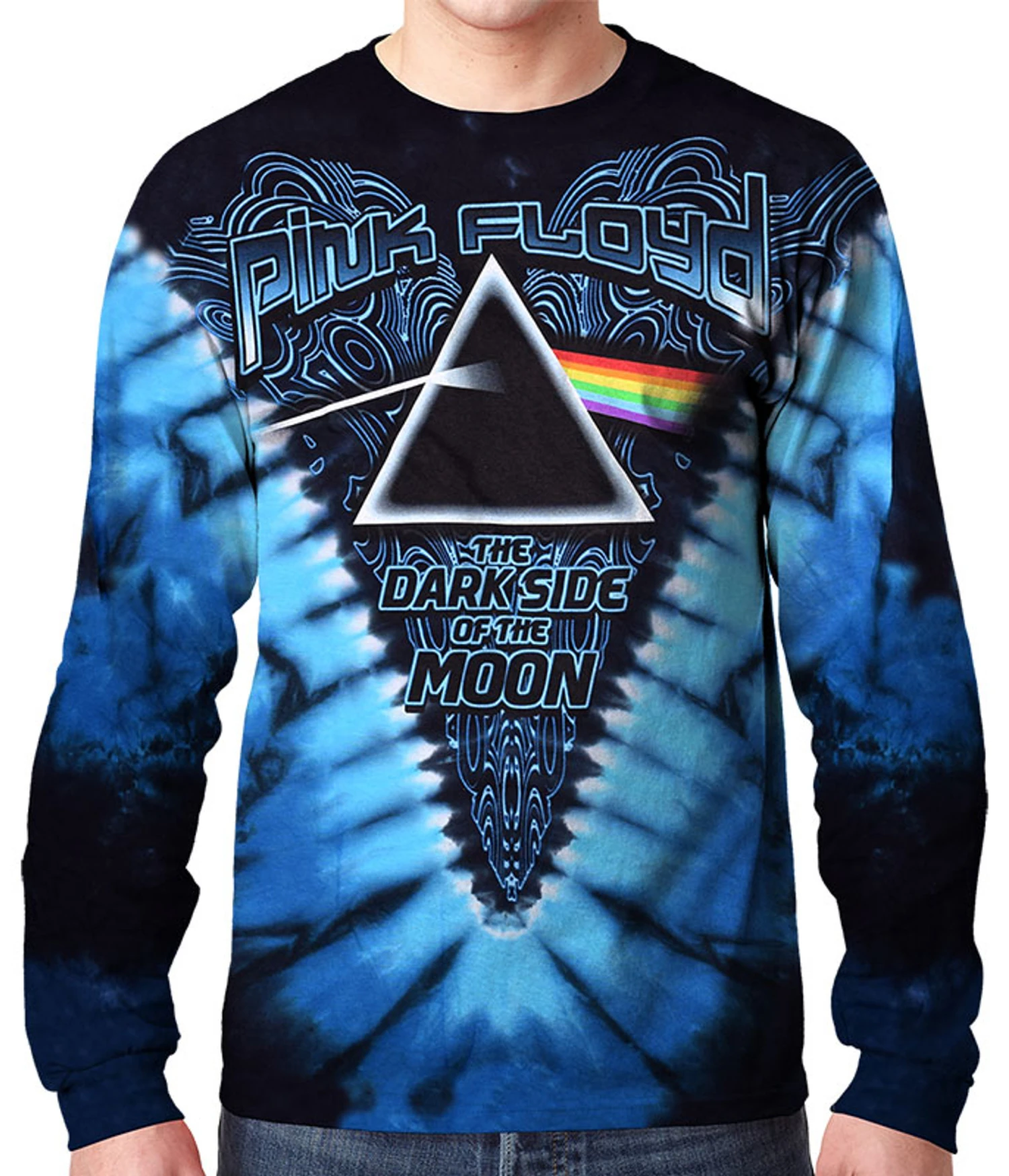 Pink Floyd Dark Side Of The Moon Tie-Dye Long Sleeve T-Shirt 1 Pink Floyd Dark Side Of The Moon Tie-Dye Long Sleeve T-Shirt