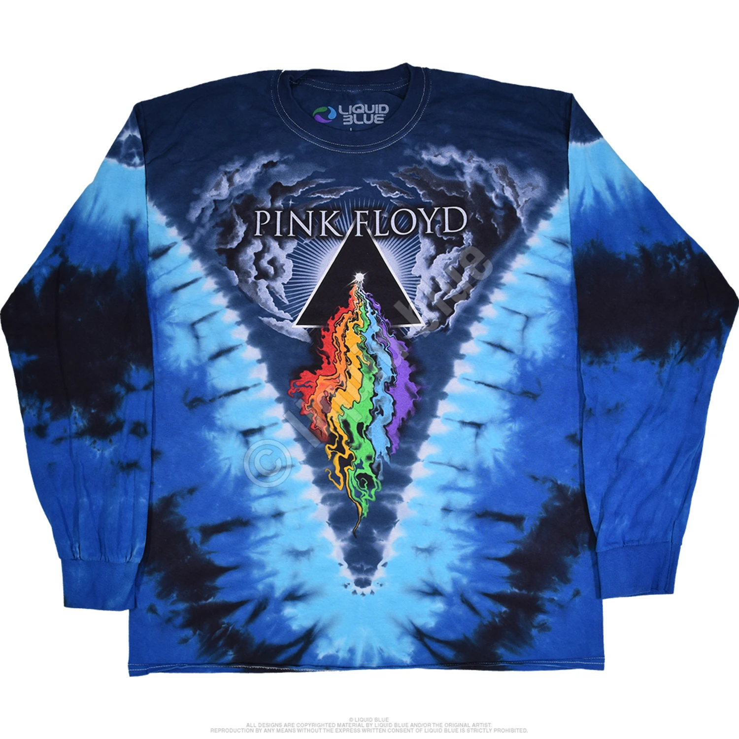 Pink Floyd Prism River Tie-Dye Long Sleeve T-Shirt 3 Pink Floyd Prism River Tie-Dye Long Sleeve T-Shirt - Image 3