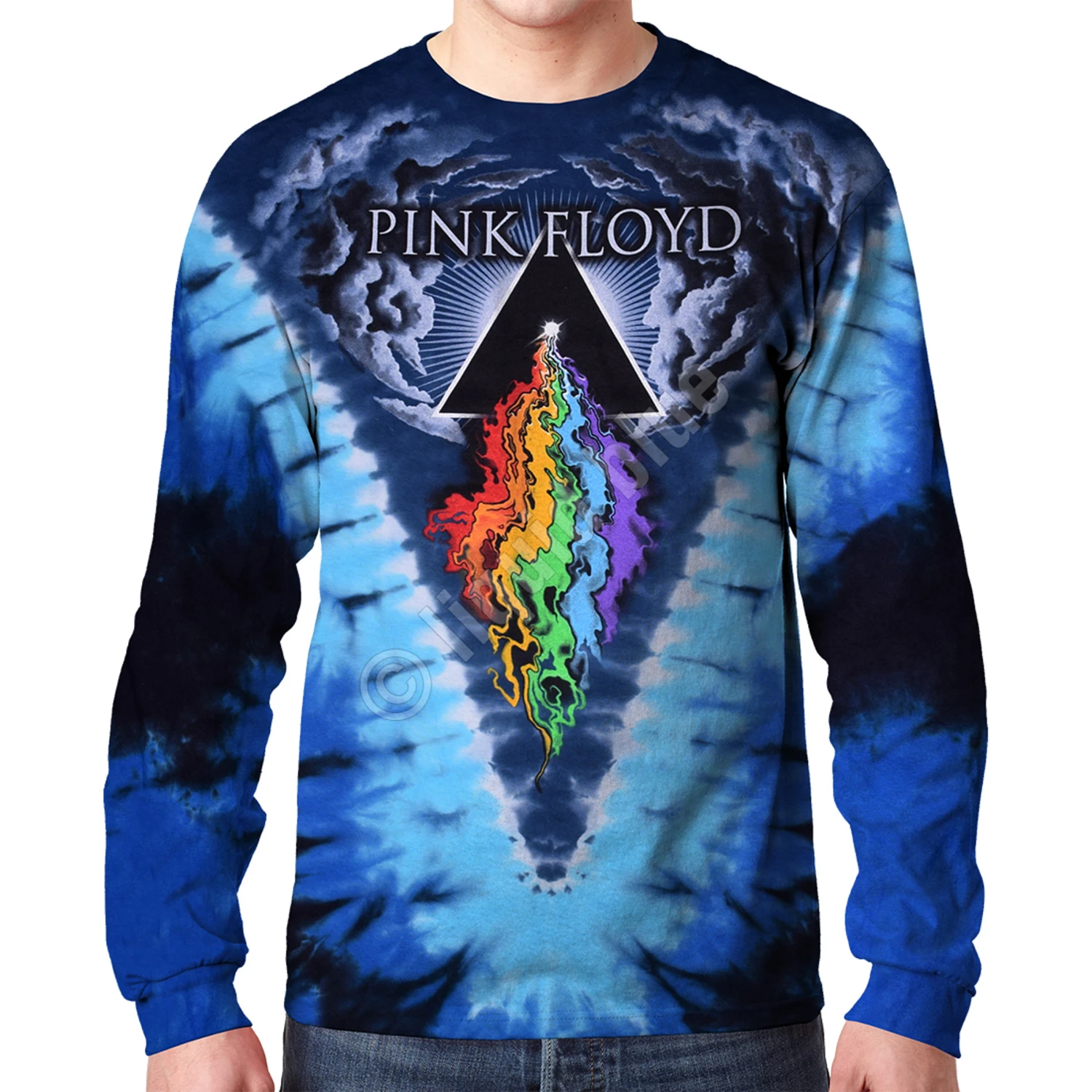 Pink Floyd Prism River Tie-Dye Long Sleeve T-Shirt 2 Pink Floyd Prism River Tie-Dye Long Sleeve T-Shirt - Image 2