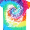 Stealie Tie-Dye Juniors Long Length V-Neck T-Shirt