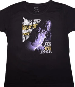 Fillmore East 68 Womens Long Length Black T-Shirt