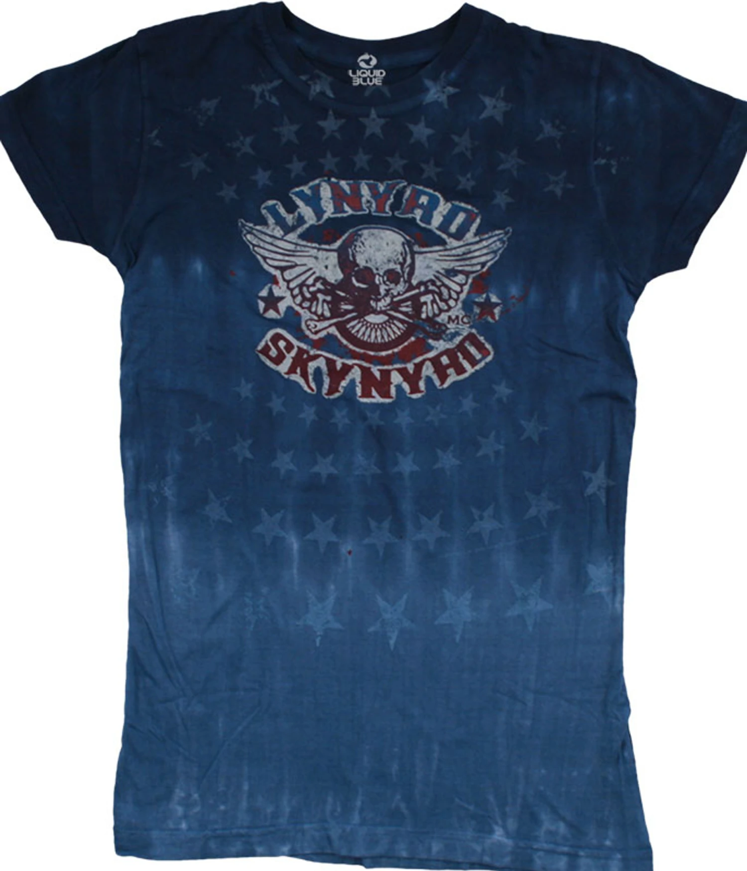 Skynyrd Stars Tie-Dye Juniors Long Length T-Shirt 1 Skynyrd Stars Tie-Dye Juniors Long Length T-Shirt