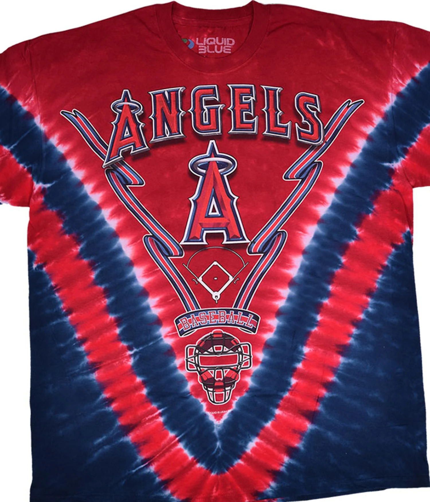 MLB Los Angeles Angels V Tie-Dye T-Shirt 1 MLB Los Angeles Angels V Tie-Dye T-Shirt