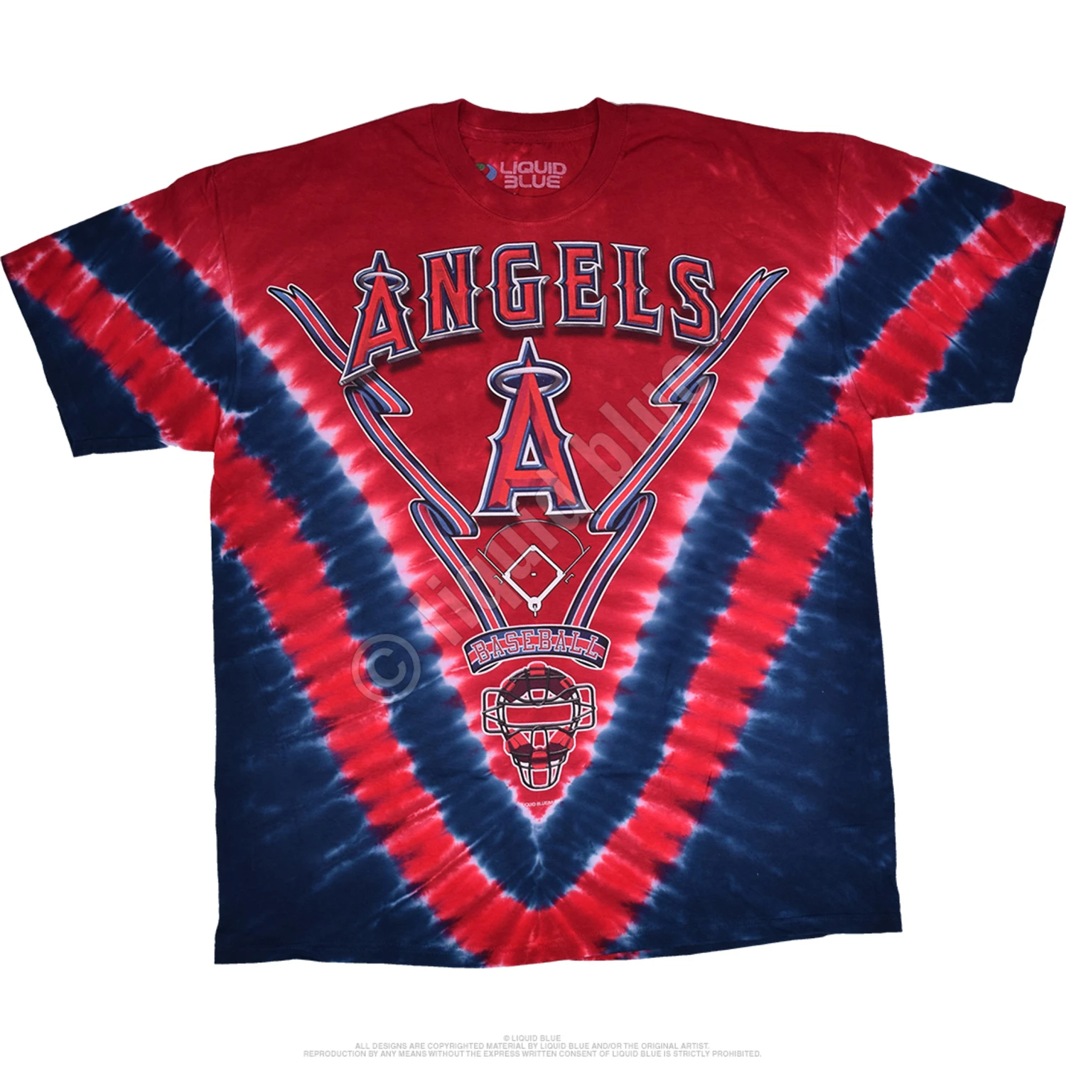 MLB Los Angeles Angels V Tie-Dye T-Shirt 2 MLB Los Angeles Angels V Tie-Dye T-Shirt - Image 2