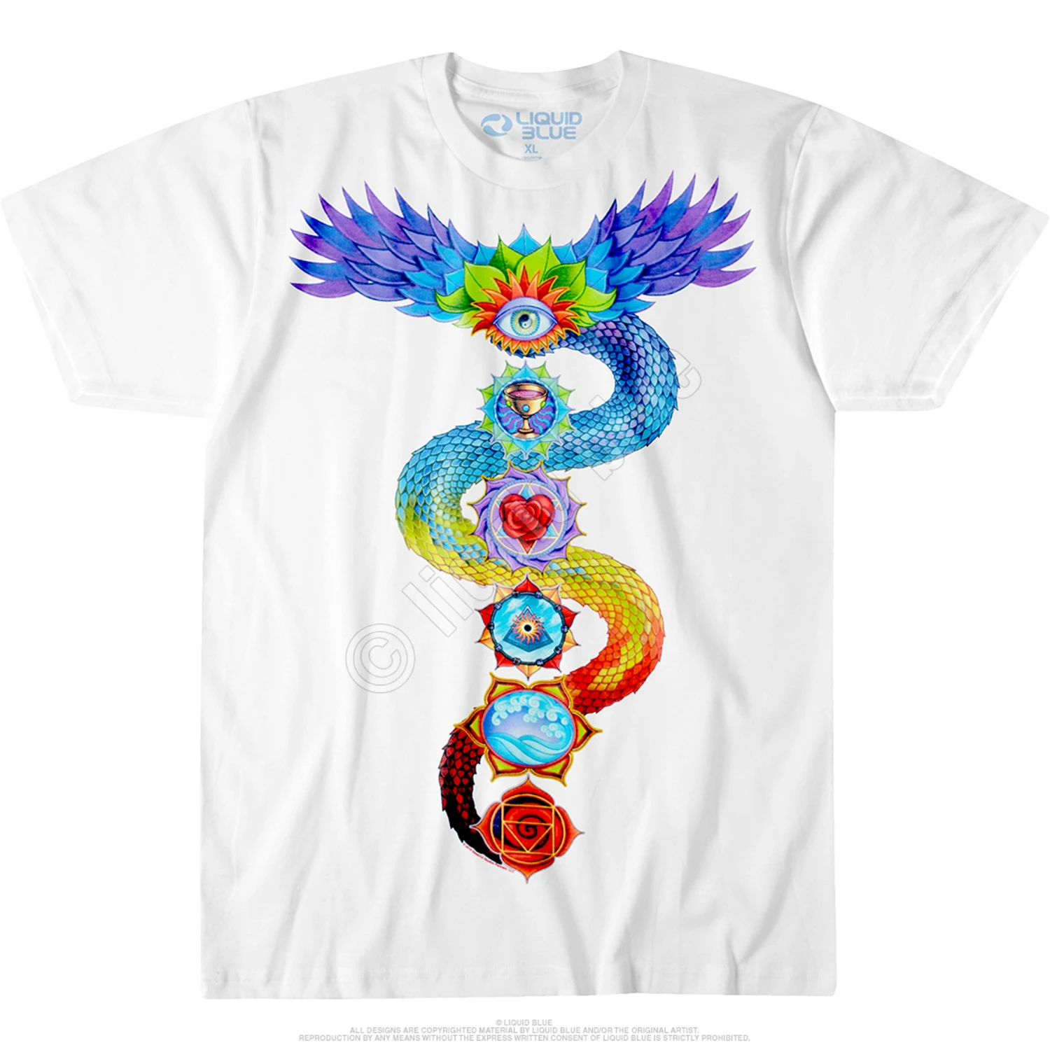 Chakra White Athletic T-Shirt 2 Chakra White Athletic T-Shirt - Image 2
