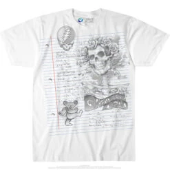 GD Sketch White Athletic T-Shirt -Pink Floyd shop 21307f 41132.1503509614