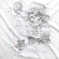 GD Sketch White Athletic T-Shirt -Pink Floyd shop 21307f artwork 96139.1448468026